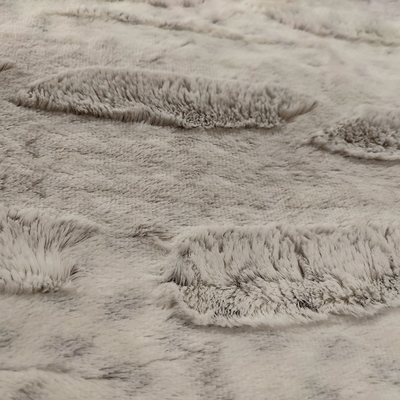 100%のポリエステルPvの羊毛の生地8mmのPlushのど370gsmのブラシの偽造品