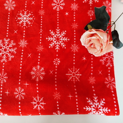 クリスマスの使用のための極度の柔らかい印刷されたフランネルの珊瑚の生地240GSM 100%のポリエステル