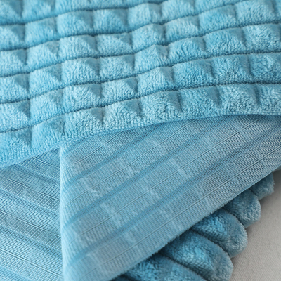 ジャカードはPillowslipsのソファー カバーのためのフランネルの羊毛の生地の単一の側面の無地をせん断した