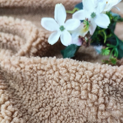 ハンドバッグのための単一の側面の格子縞のSherpaの生地のテディー・ベア