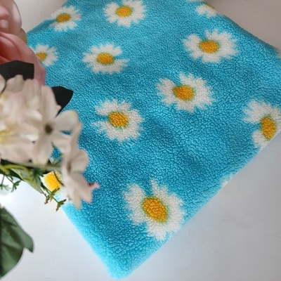 ヒマワリ370gsmはPillowslipのソファー カバー袋のためのSherpaの羊毛を印刷した