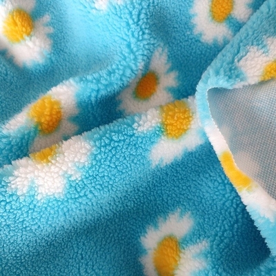 ヒマワリ370gsmはPillowslipのソファー カバー袋のためのSherpaの羊毛を印刷した