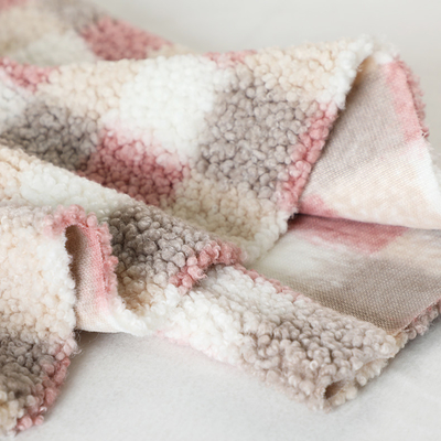 格子縞によって印刷されるSherpaは家具製造販売業のHometextileのハンドバッグのための生地300gsmを羊を刈る