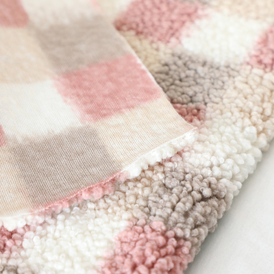 格子縞によって印刷されるSherpaは家具製造販売業のHometextileのハンドバッグのための生地300gsmを羊を刈る