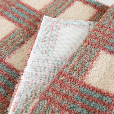 188F Pillowslipの家の織物のプルオーバーのための単一の側面のブラウンSherpaの生地100%のポリエステル