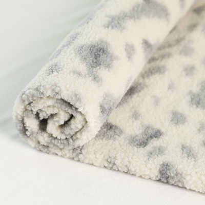 100%のポリエステルによって印刷されるSherpaは袋の椅子Pajamsのための生地150D 288F 300gsmを羊を刈る