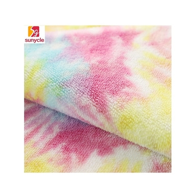 タイによって虹の衣服の柔らかいSherpaの染められる生地240gsm 150D