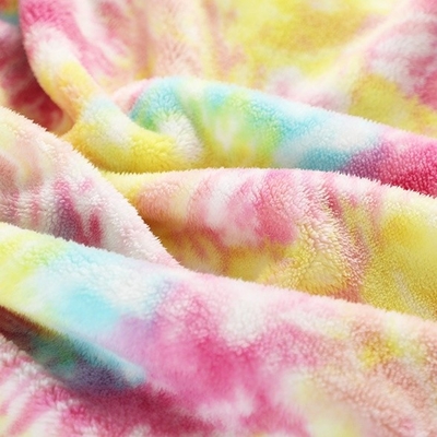タイによって虹の衣服の柔らかいSherpaの染められる生地240gsm 150D