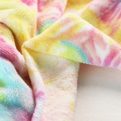 タイによって虹の衣服の柔らかいSherpaの染められる生地240gsm 150D
