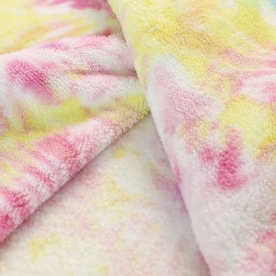 タイによって虹の衣服の柔らかいSherpaの染められる生地240gsm 150D