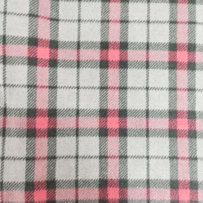 格子縞は手袋が服を着せるスカーフのために北極マイクロ羊毛の生地の古典を印刷した