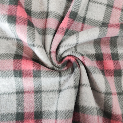 格子縞は手袋が服を着せるスカーフのために北極マイクロ羊毛の生地の古典を印刷した